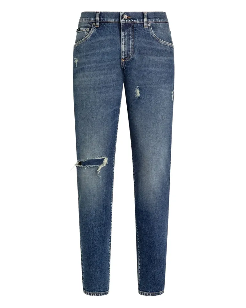 Dolce & Gabbana Jeans im Distressed-Look - Blau Blau
