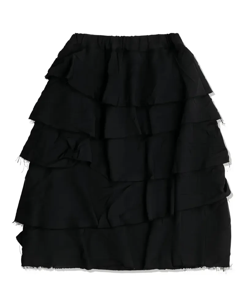 Comme des Garçons Gerüschter Stufenrock - Schwarz Schwarz