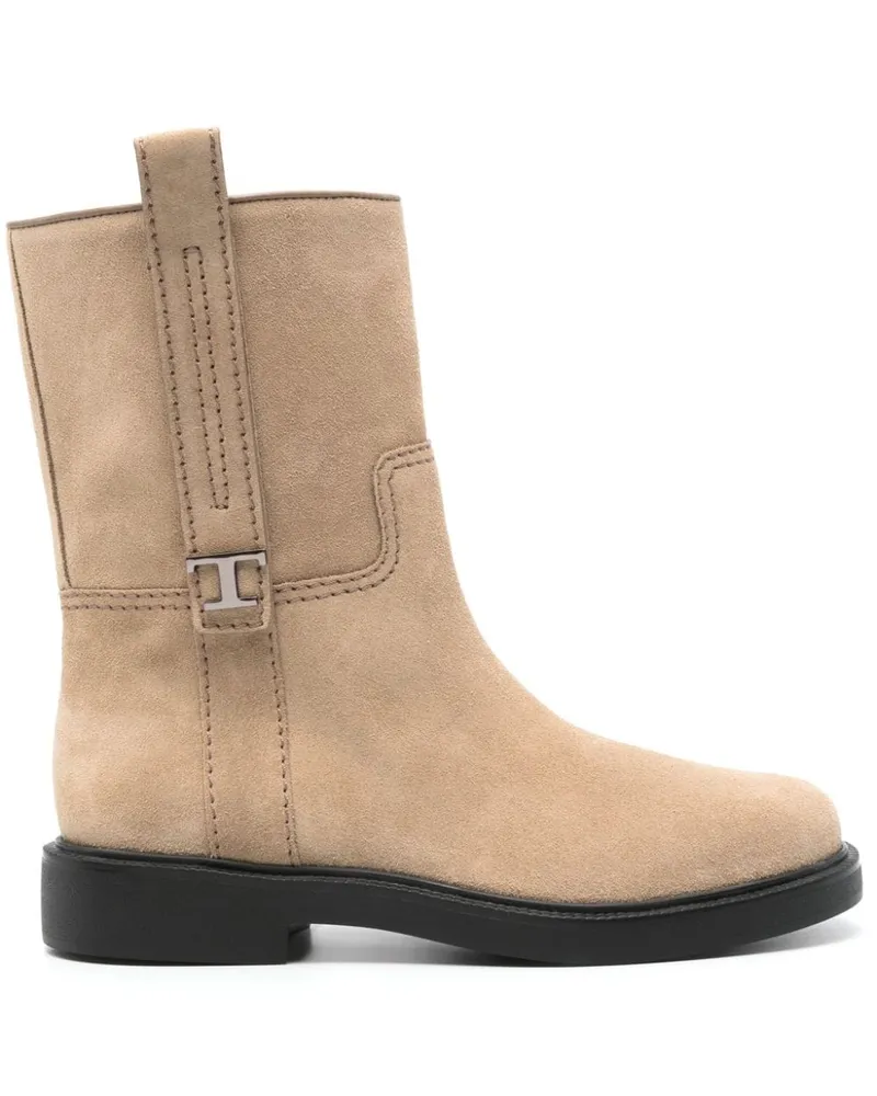 TOD'S Stiefel mit T Timeless-Schild - Nude Nude