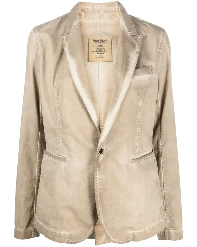 Uma Wang Jane Blazer mit Kontrastnähten - Nude Nude