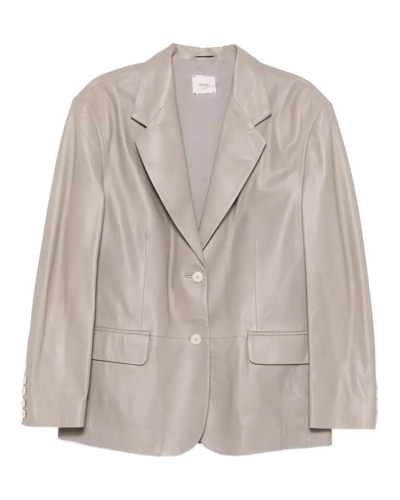 ALYSI Blazer aus weichem Leder - Grau Grau