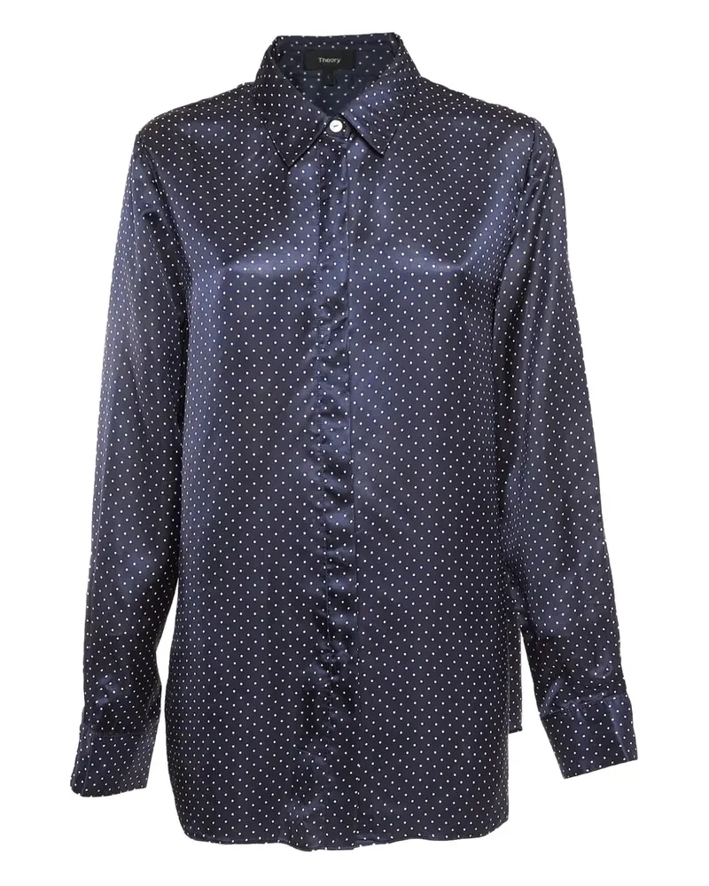 Theory Hemd mit Polka Dots - Blau Blau