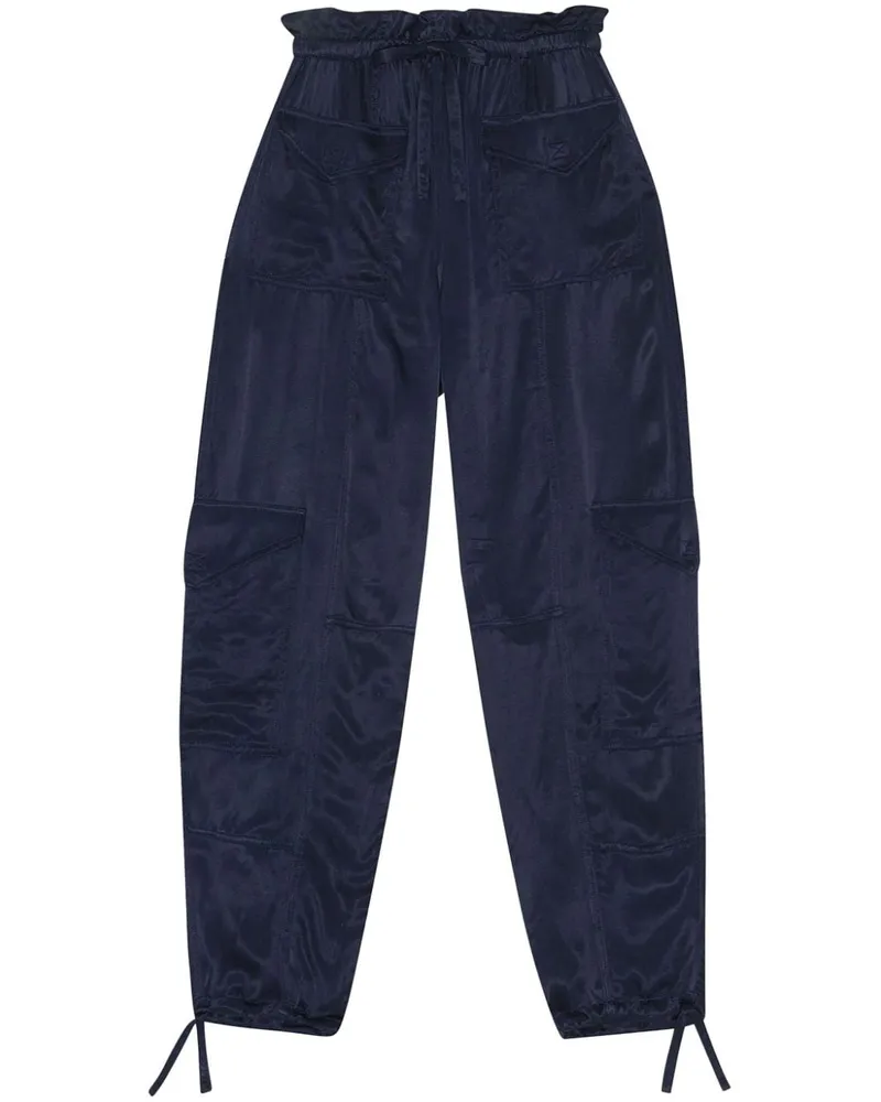 Ganni Hose mit hohem Bund - Blau Blau