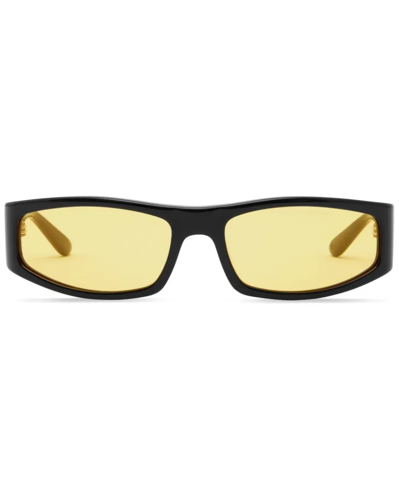 Courrèges Tech Sonnenbrille mit eckigem Gestell - Schwarz Schwarz