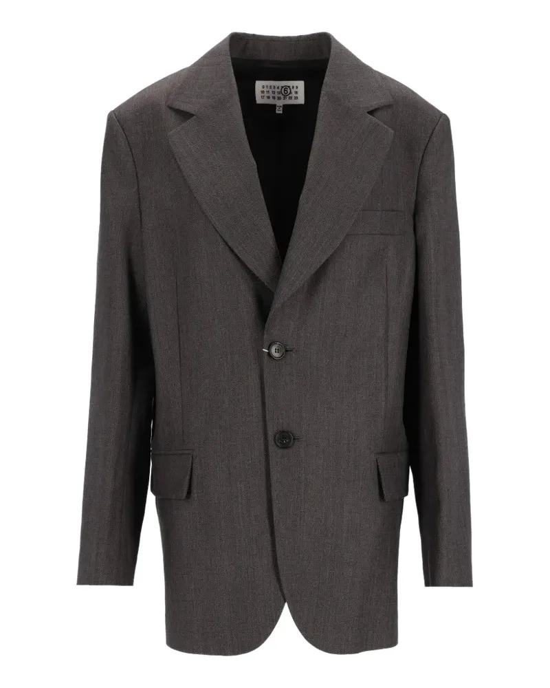Maison Margiela notched-lapel single-breasted jacket - Grau Grau