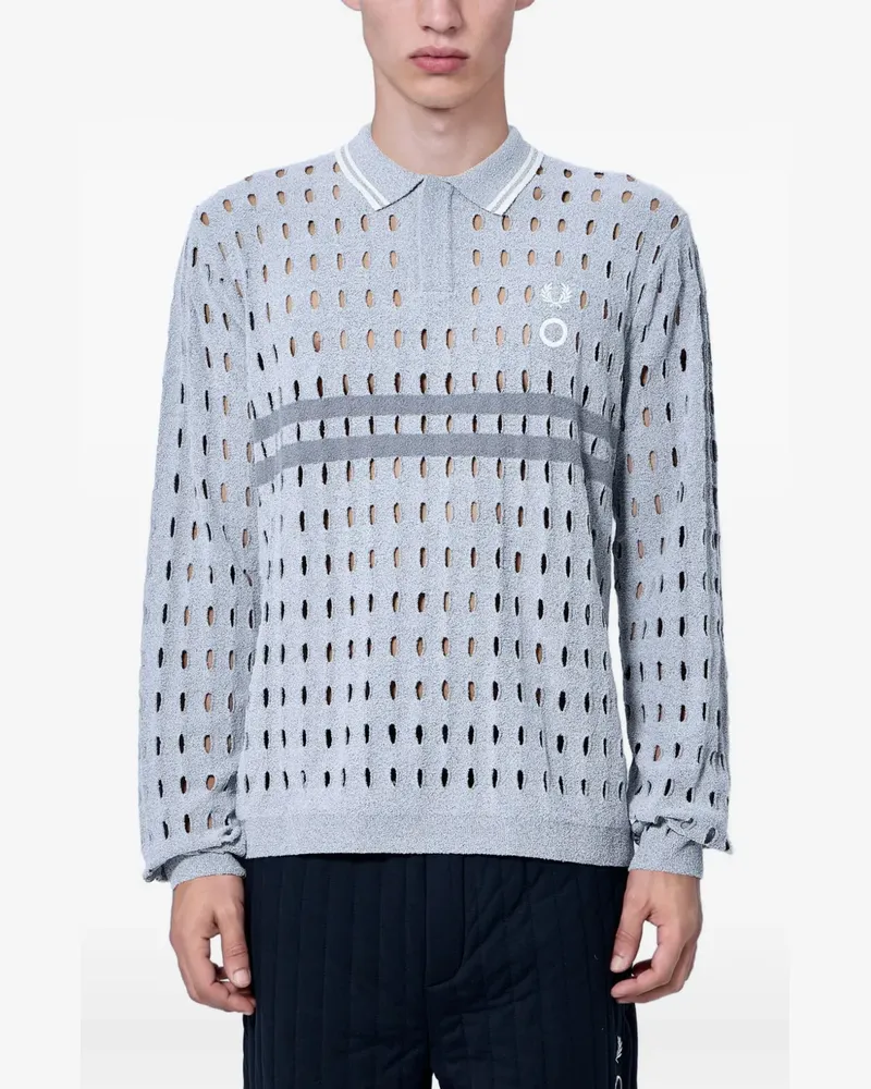 Fred Perry x Craig Green Poloshirt aus Lochstrick - Grau Grau