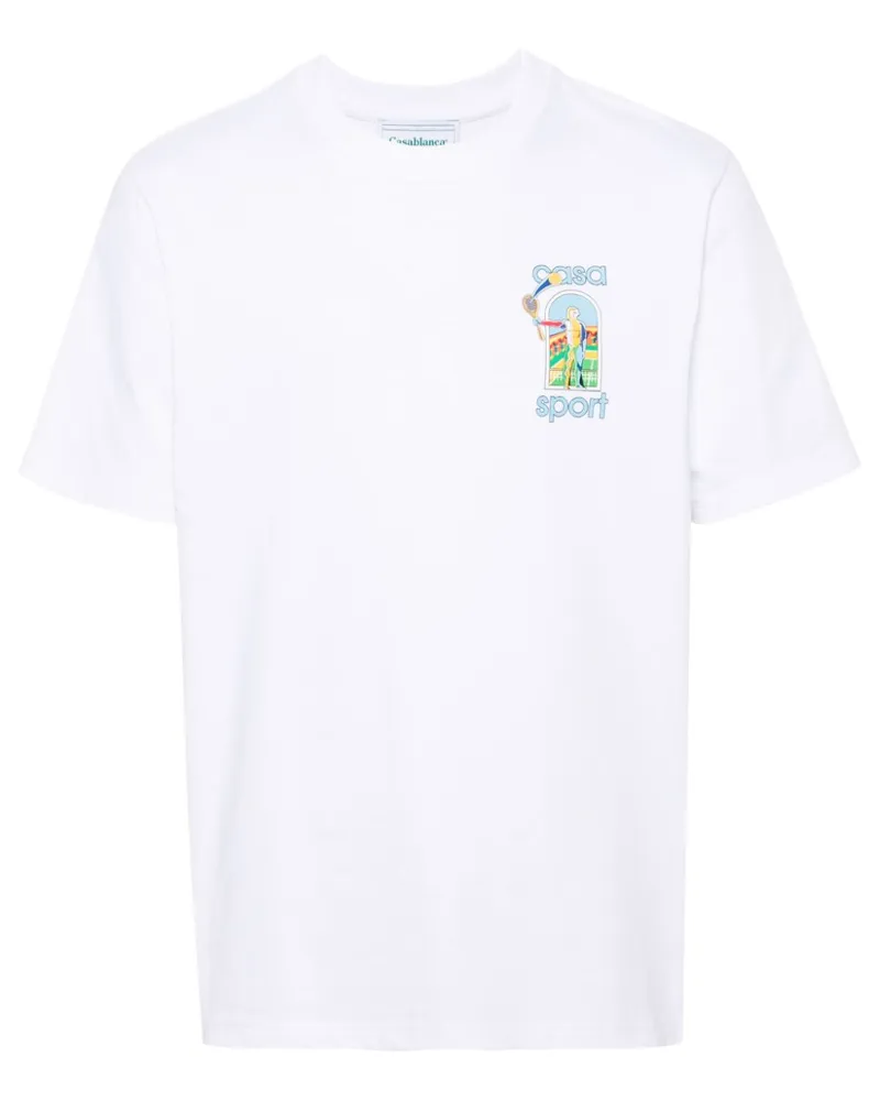 Casablanca Paris T-Shirt mit Le Jeu-Print - Weiß Weiß