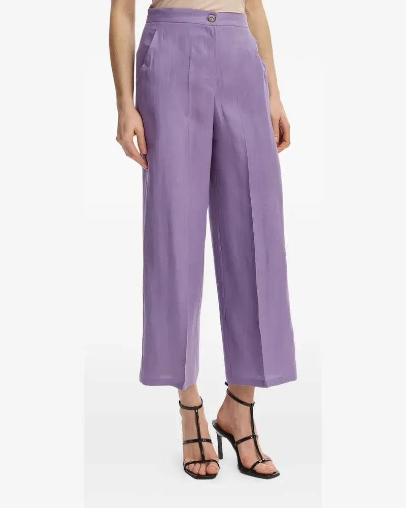 MARELLA pressed-crease wide-leg trousers - Violett Violett