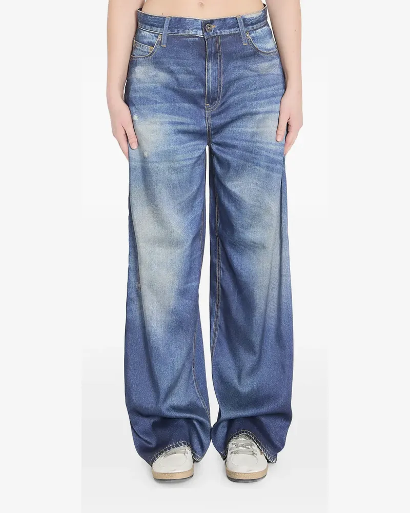 Golden Goose Five-Pocket-Hose mit Print - Blau Blau
