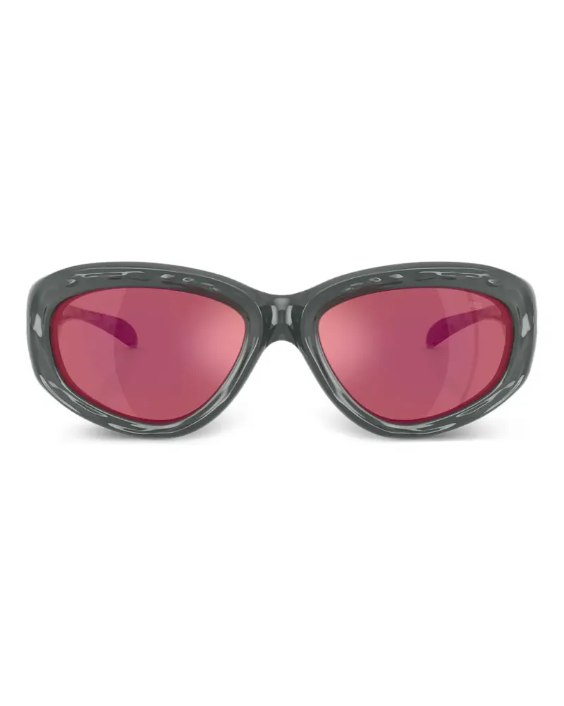 Diesel Sonnenbrille mit ovalem Gestell - Grau Grau