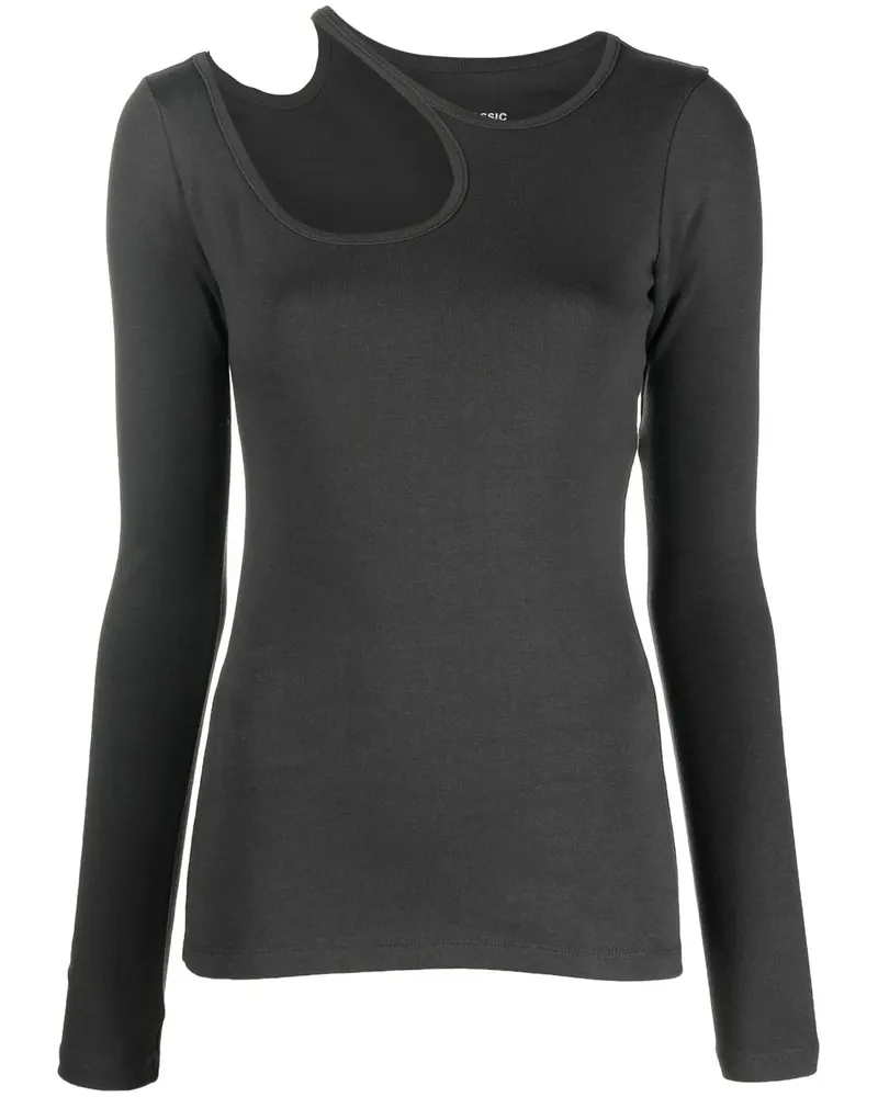 LOW CLASSIC Strickoberteil mit Cut-Out - Grau Grau