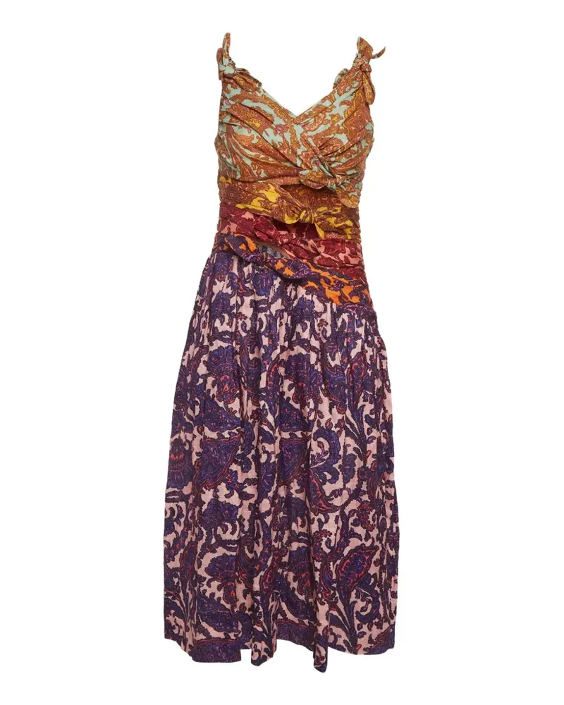 Zimmermann printed bow-detail midi dress - Violett Violett