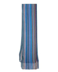 Missoni Schal mit Wellenmuster Blau