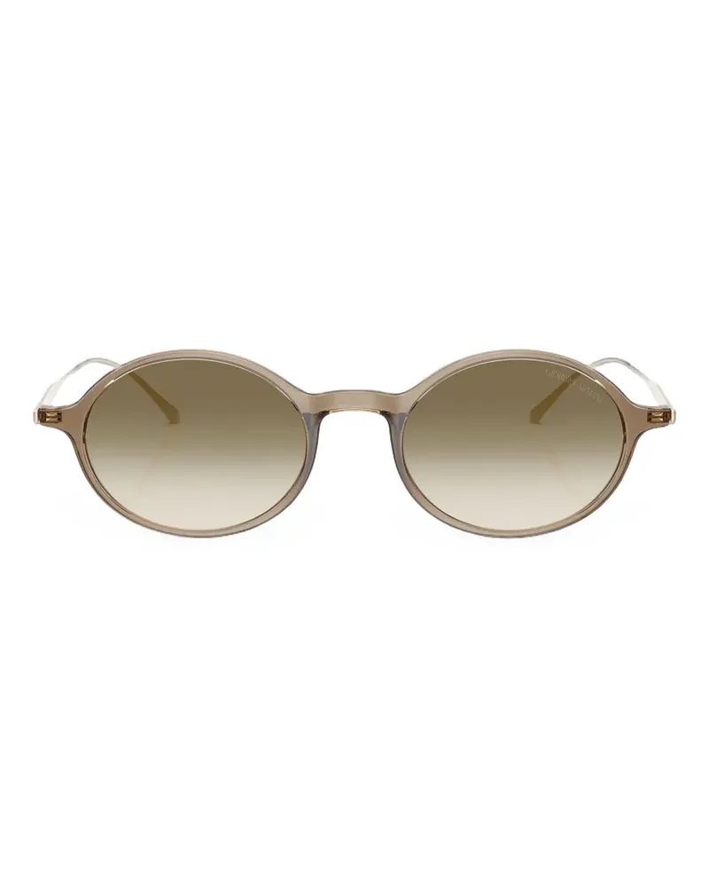 Giorgio Armani Sonnenbrille mit rundem Gestell - Nude Nude