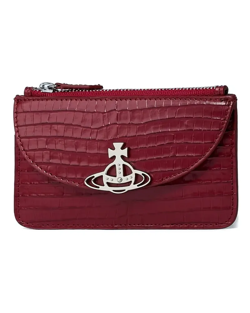 Vivienne Westwood Orb-plaque leather cardholder - Rot Rot