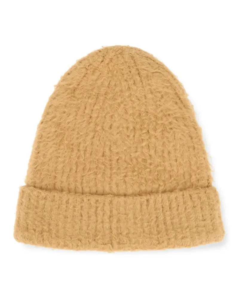 Roberto Collina Gerippte Beanie - Braun Braun