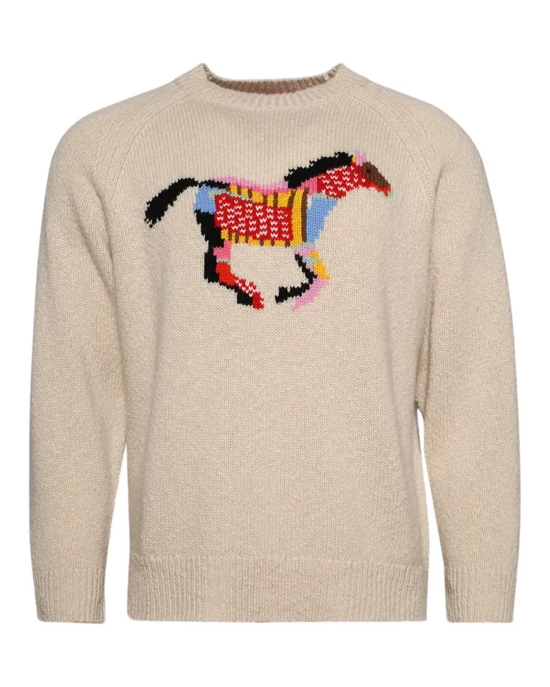 The Elder Statesman Glacier Horse' Pullover - Nude Nude