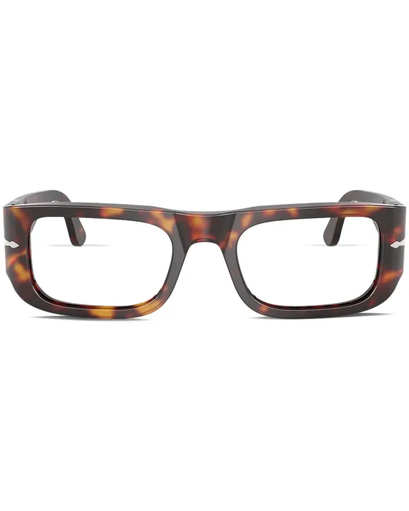 Persol Brille mit eckigem Gestell - Braun Braun