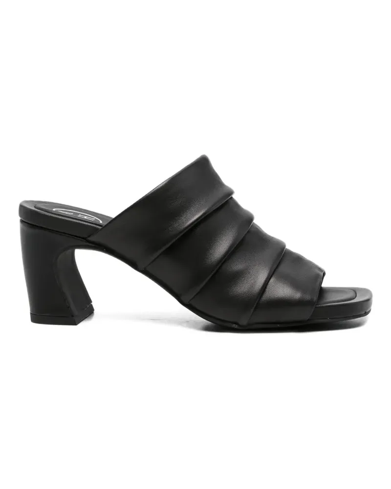 ash Eva ruched leather sandals - Schwarz Schwarz