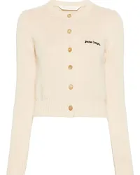 Palm Angels Cropped-Cardigan mit Logo-Stickerei Nude