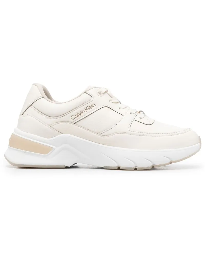 Calvin Klein Sneakers mit Logo-Stickerei - Nude Nude