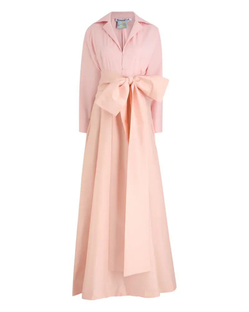 BERNADETTE bow-detail shirt dress - Rosa Rosa