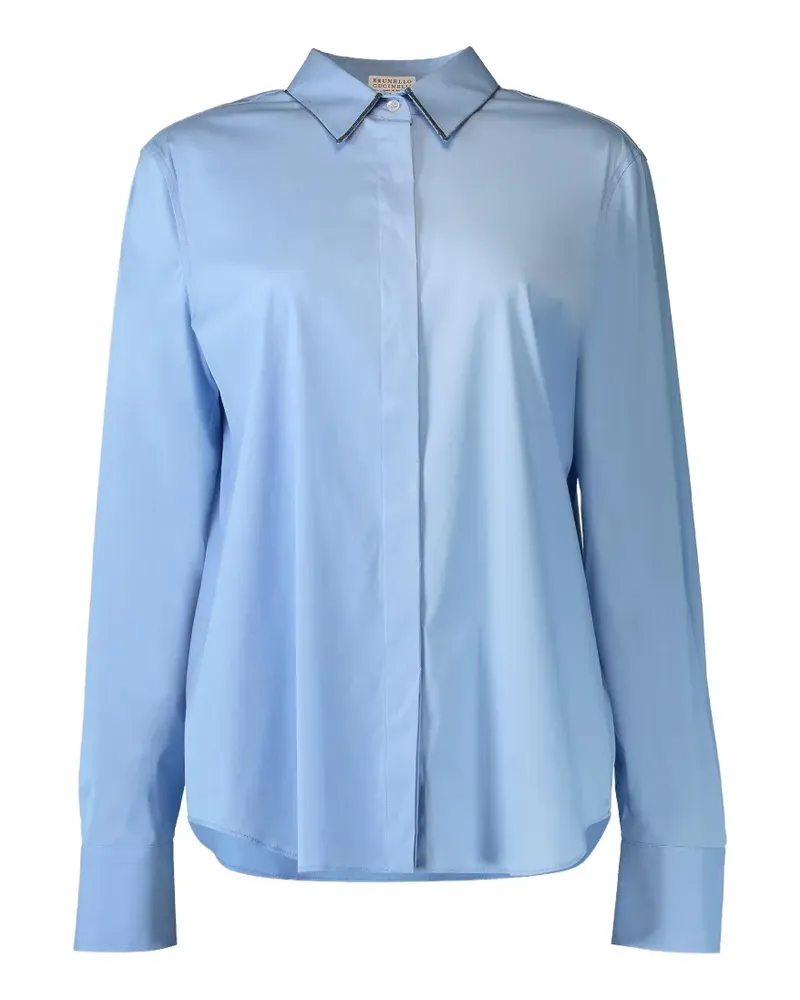 Brunello Cucinelli Monili collar shirt - Blau Blau