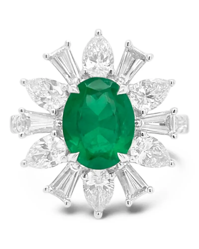 HYT Jewelry emerald and diamond ring - Silber Silber