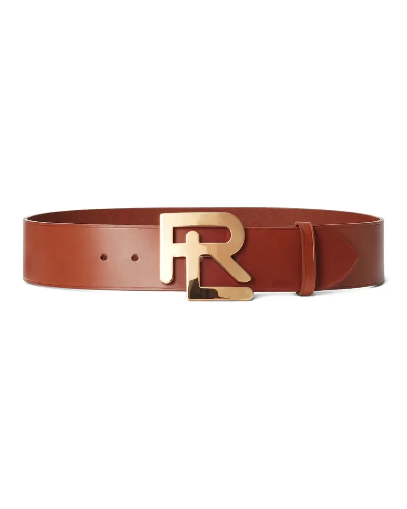 Ralph Lauren logo-buckle leather belt - Braun Braun