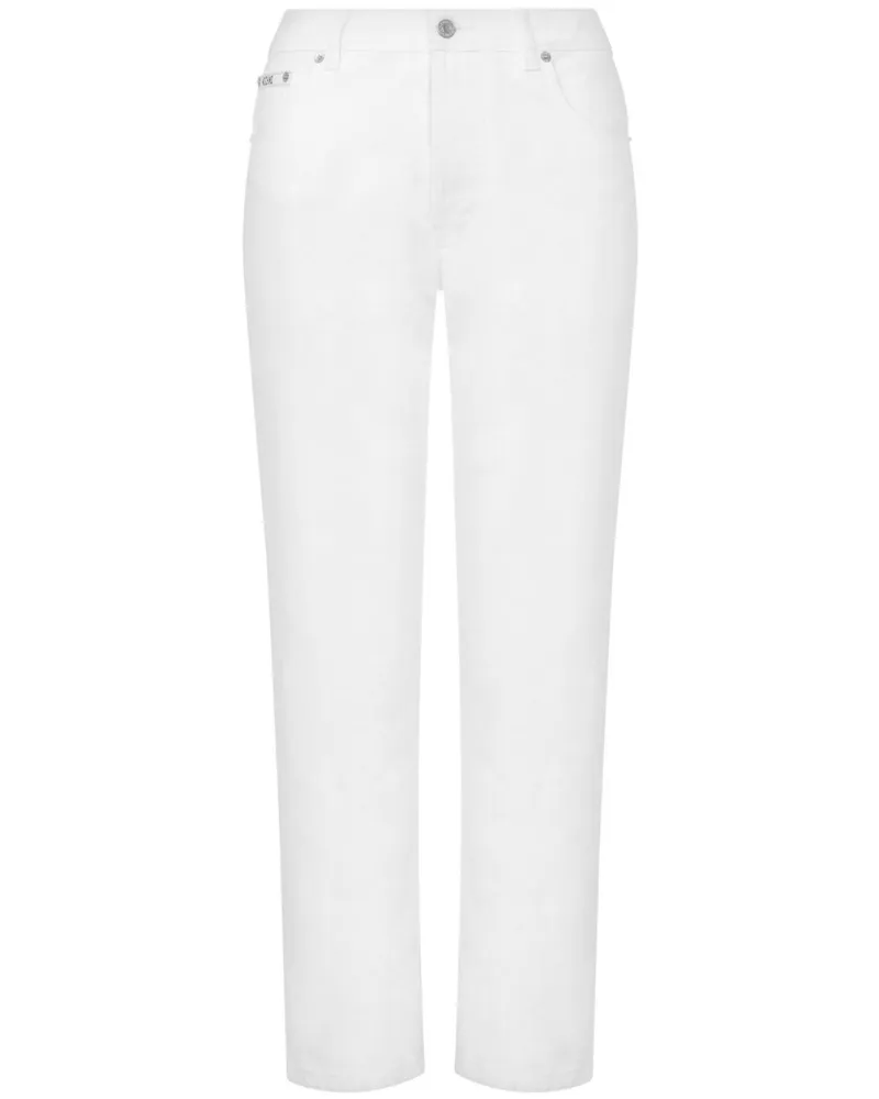 Moschino Klassische Cropped-Hose - Weiß Weiß