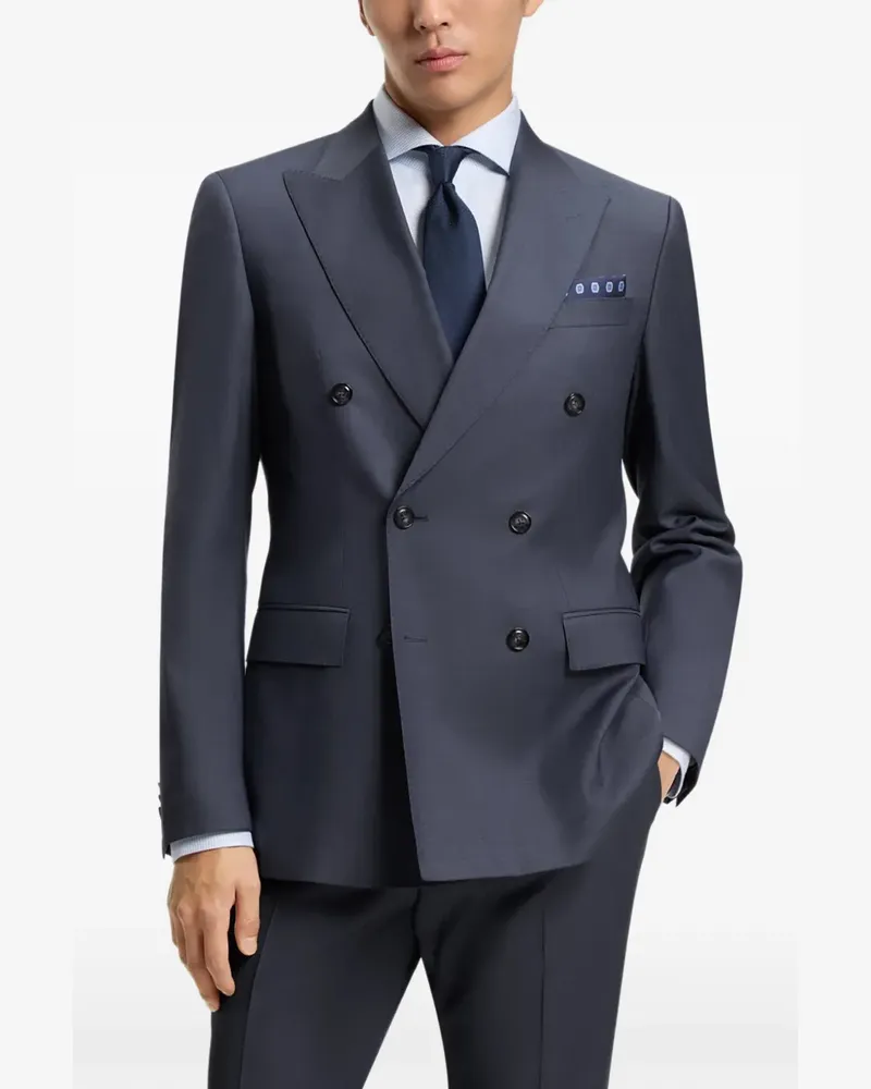 HUGO BOSS Doppelreihiger Anzug - Blau Blau