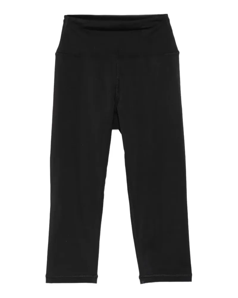 SPORTY & RICH logo-print cropped leggings - Schwarz Schwarz