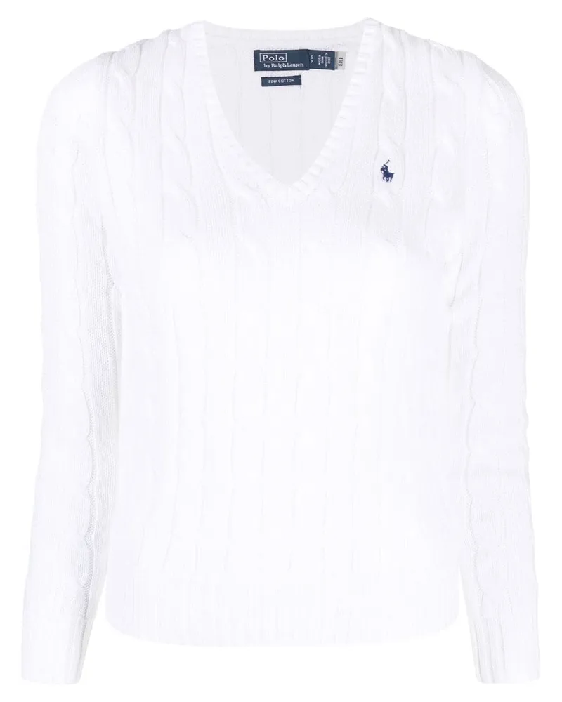 Ralph Lauren Pullover mit Zopfmuster - Weiß Weiß