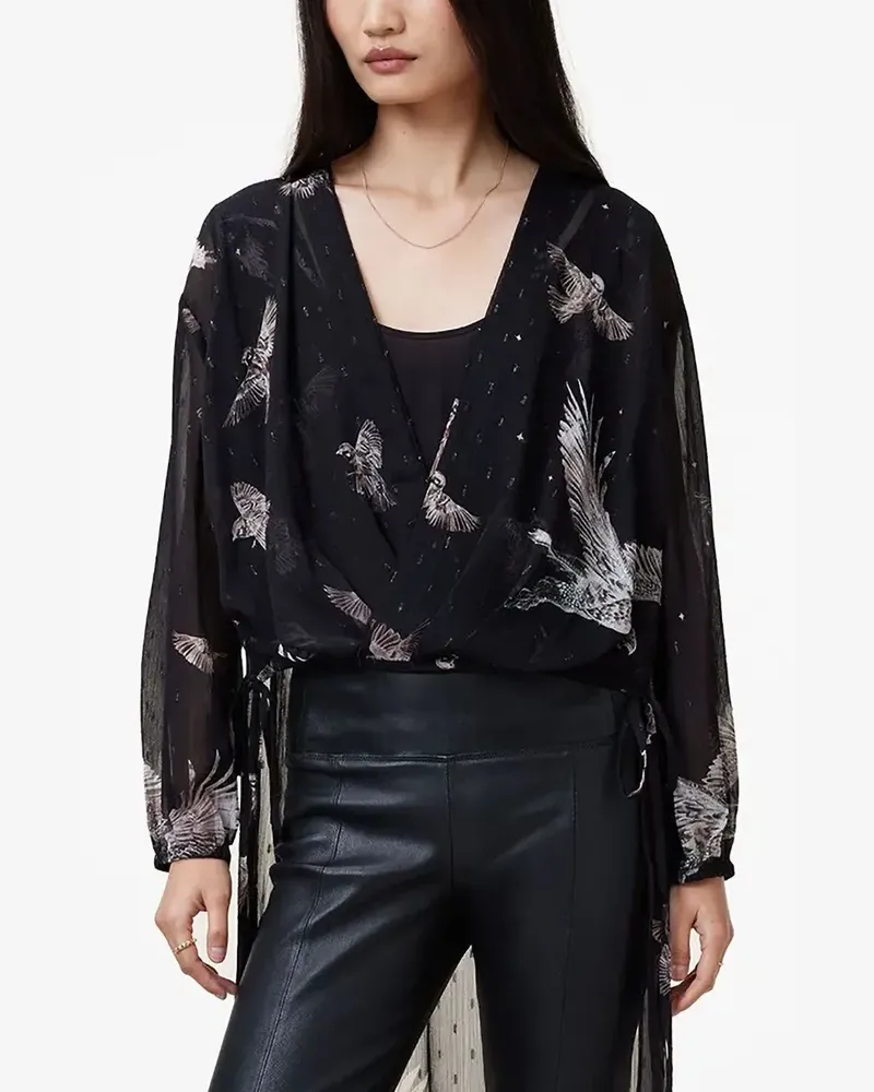 AllSaints Avala Bluse - Schwarz Schwarz