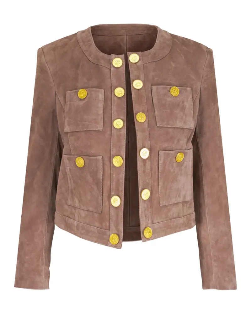 L'Agence Jayde suede jacket - Braun Braun