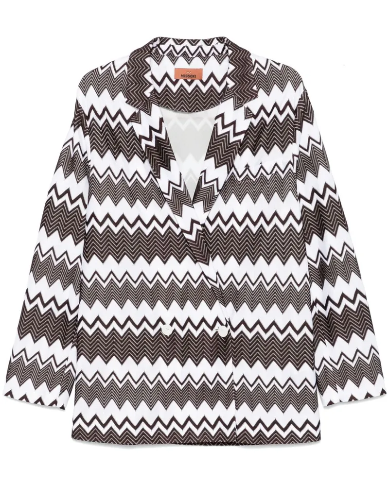 Missoni Blazer mit Zickzackmotiv - Weiß Weiß