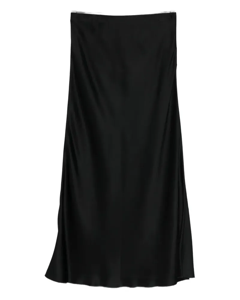 Malo draped midi skirt - Schwarz Schwarz