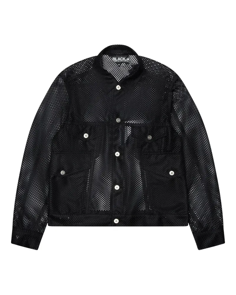 Comme des Garçons Trucker-Jacke aus Mesh - Schwarz Schwarz