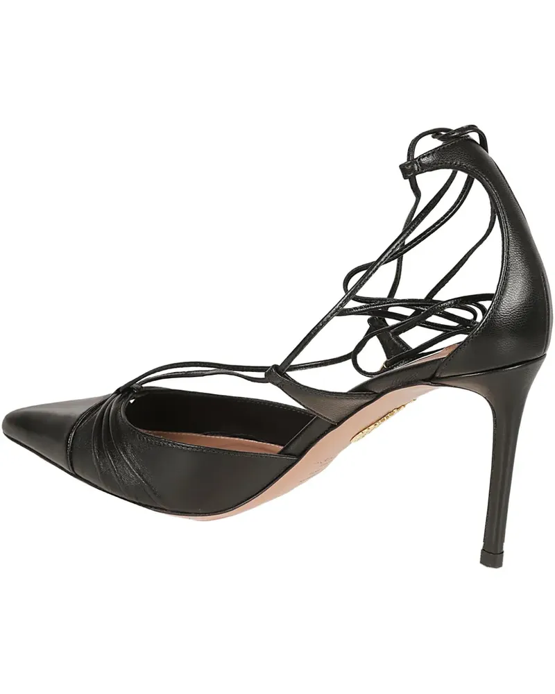 Aquazzura Pumps mit Schleifenverschluss - Schwarz Schwarz