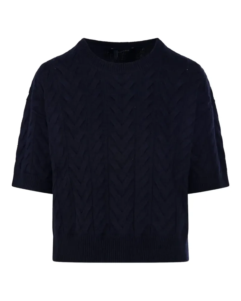 Max Mara Max Mara Pullover mit Zopfmuster und kurzen Ärmeln - Blau Blau