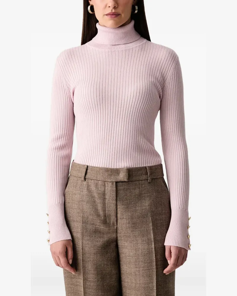Luisa Spagnoli Meritare Langarmshirt mit Rollkragen - Rosa Rosa