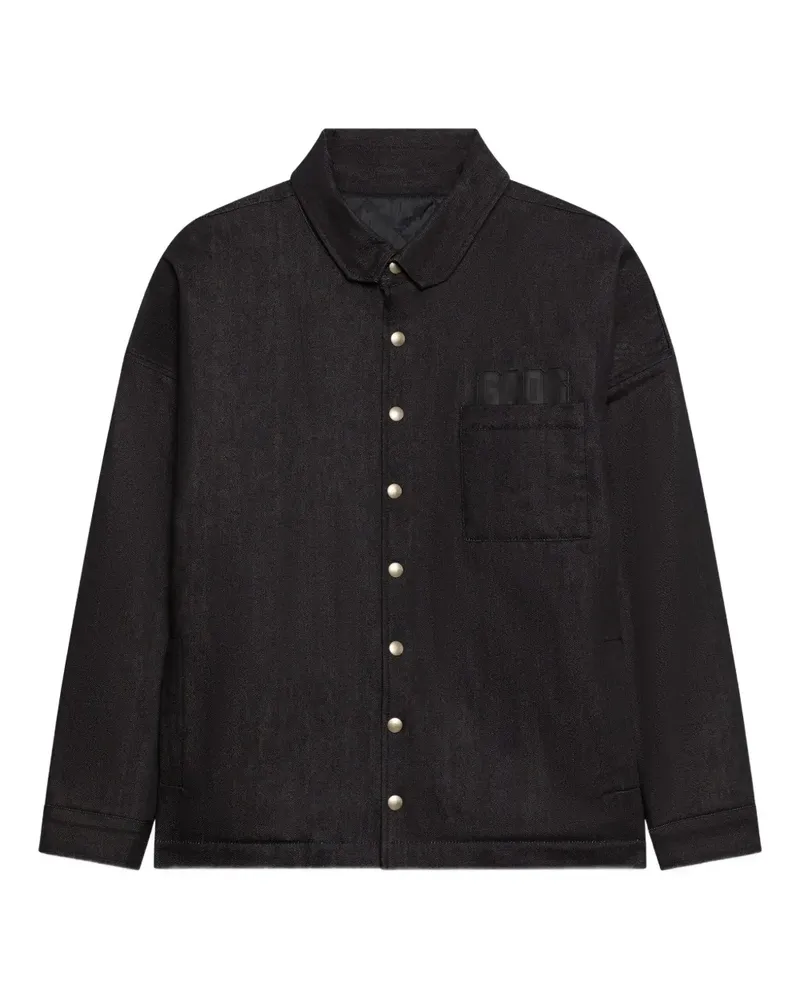 GCDS Hemdjacke mit Einsätzen - Schwarz Schwarz