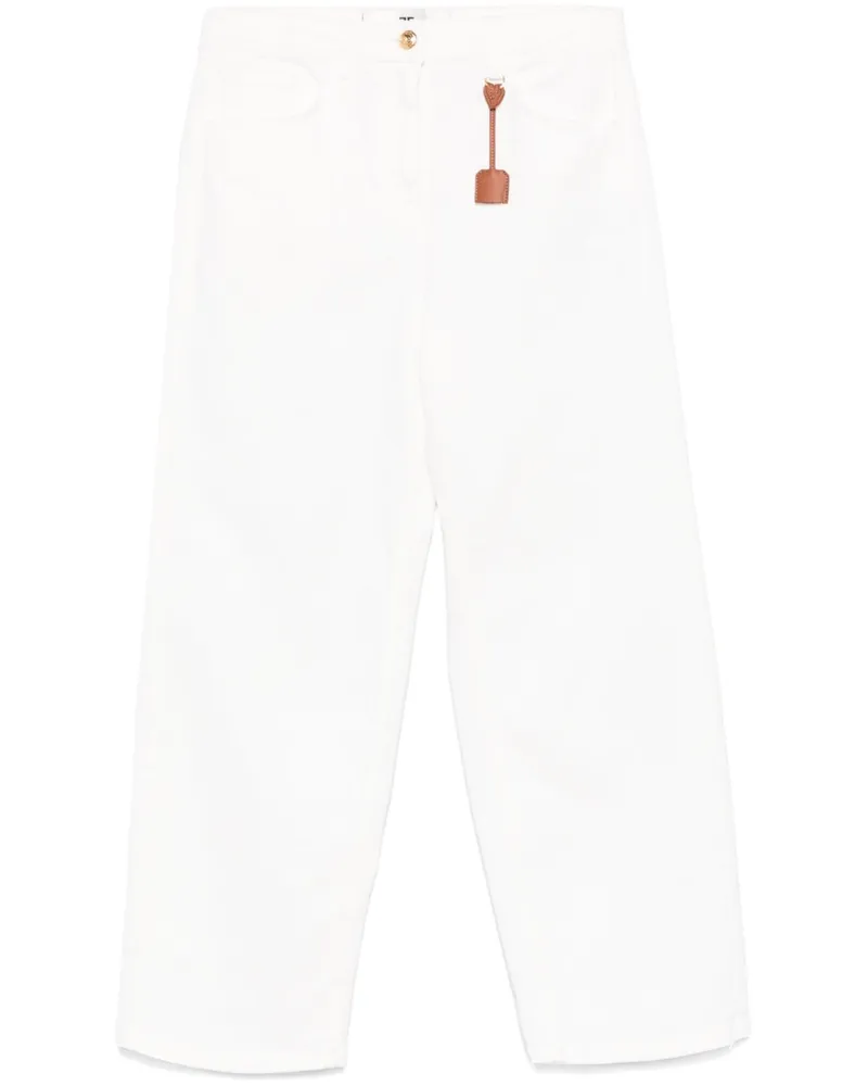 Elisabetta Franchi Stückgefärbte Jeans - Weiß Weiß