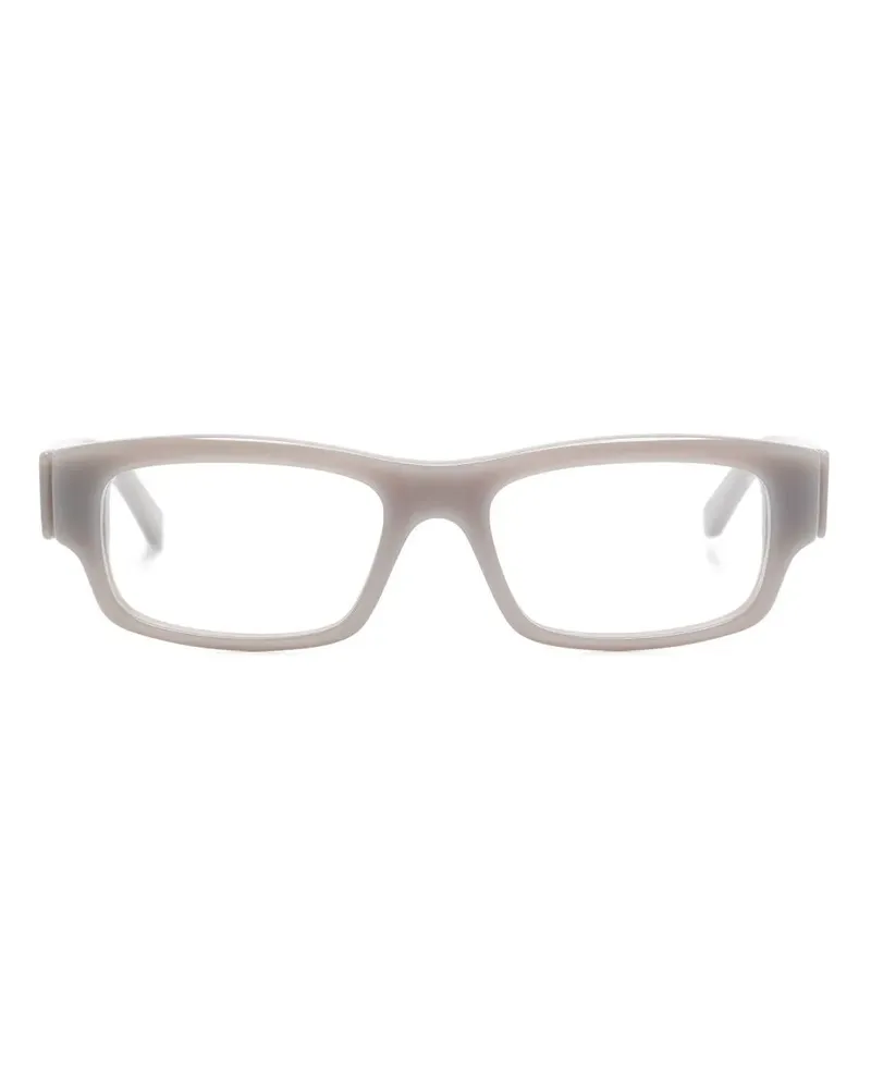 Balenciaga Eckige Brille mit Logo-Print - Grau Grau