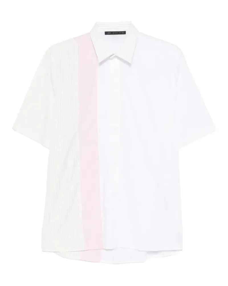 Low Brand striped-panel shirt - Weiß Weiß