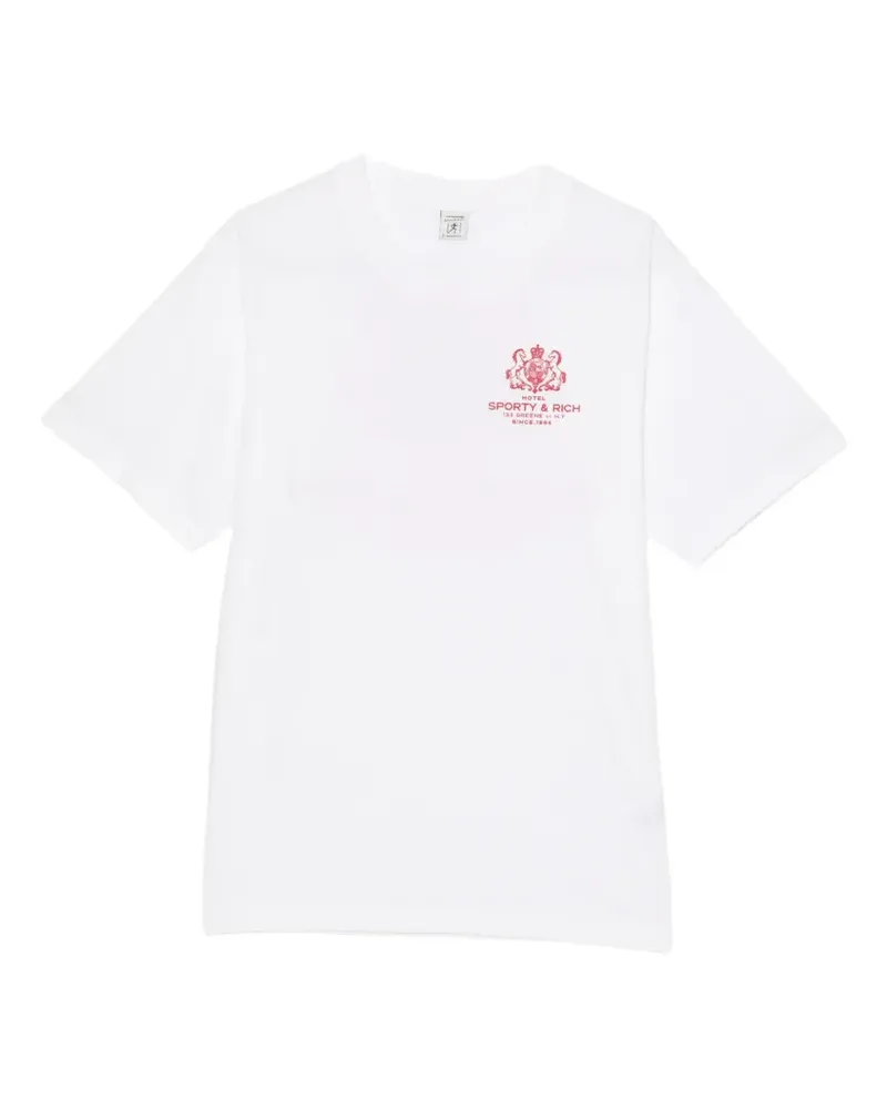 SPORTY & RICH Hotel T-Shirt - Weiß Weiß