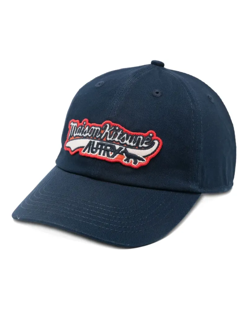 Kitsuné x Autry Baseballkappe mit Logo - Blau Blau