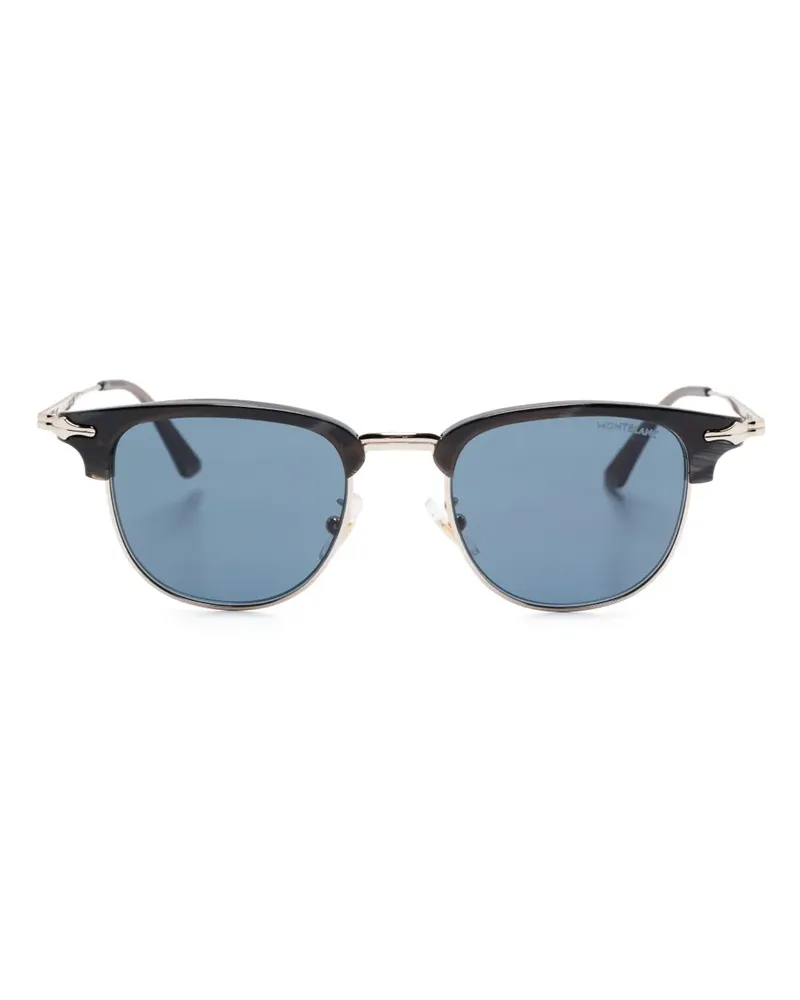 Montblanc Sonnenbrille mit eckigem Gestell - Gold Gold
