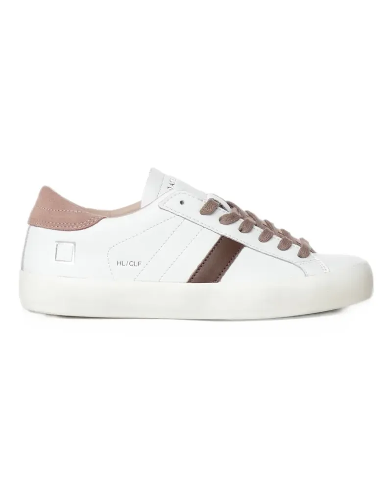 D.A.T.E. Sneakers mit Kontrasteinsätzen - Weiß Weiß