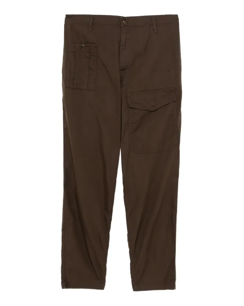 Yohji Yamamoto Tapered-Hose mit Kordelzug - Braun Braun